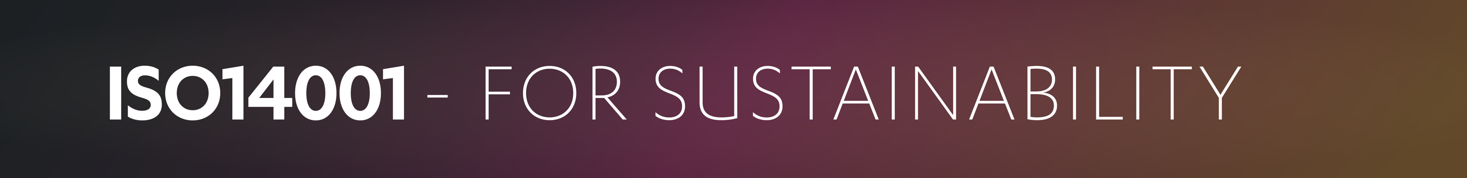 ISO14001 For Sustainability