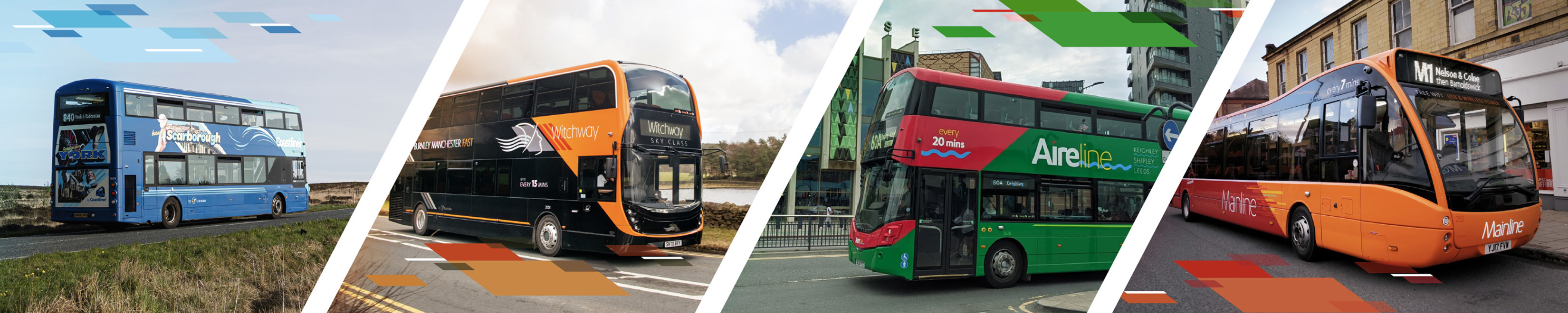 Our buses - Coastliner, Witchway, Aireline and Mainline