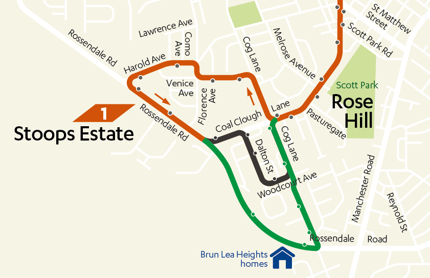 Proposed new route for the 1
